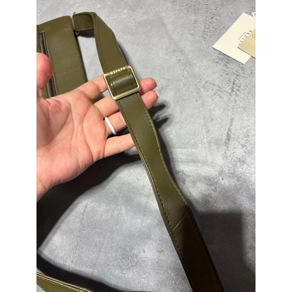 Radley London Green Leather Handbag Crossbody Shoulder Purse Bag